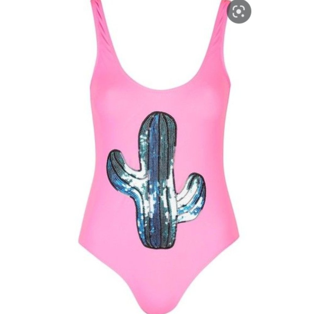 {Topshop} Cactus Pink Swimsuit
